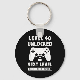 Level 40 freigeschaltet 40. Geburtstag Videospiel  Schlüsselanhänger