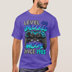 Level 40 freigeschaltet Awesome seit 1985 40. Gebu T-Shirt