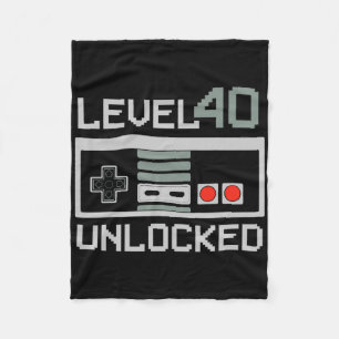 Level 40 freigeschaltet Videospieler Vintage 40. G Fleecedecke