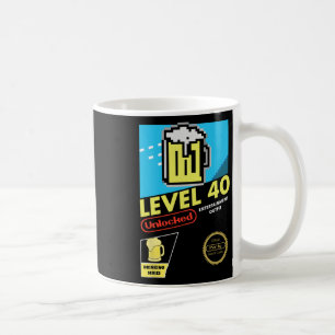 Level 40 Unlock Video Game 40. Geburtstag Kaffeetasse
