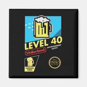 Level 40 Unlock Video Game 40. Geburtstag Magnet