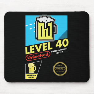 Level 40 Unlock Video Game 40. Geburtstag Mousepad