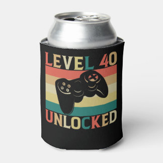 Level 40 Unlock Video Gamer 40. Geburtstag Dosenkühler
