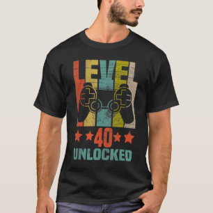Level 40 Unlock Video Gamer 40. Geburtstagskinder T-Shirt