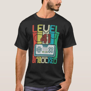 Level 41 Unlocks Videospiel 41 Geburtstag T-Shirt