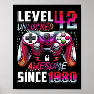 Level 42 freigeschaltet Erstaunlich seit 1980 42. Poster