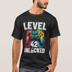 Level 42 freigeschaltet Lustiges Videospiel-Thema T-Shirt