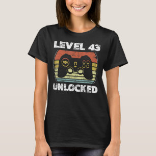 Level 43 Unlocks Videospiel 43 Geburtstag T-Shirt