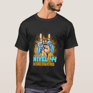 Level 44 freigeschaltet 44. Geburtstag Spanisch Cu T-Shirt
