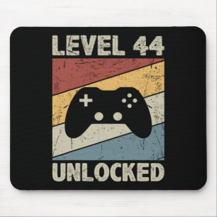 Level 44 freigeschaltet - Retro Vintage lustiger 4 Mousepad