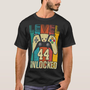 Level 44 Unlocks Videospiel 44 Geburtstag T-Shirt