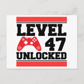 Level 47 freigeschaltet postkarte