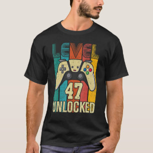 Level 47 Unlocks Videospiel 47. Geburtstag T-Shirt
