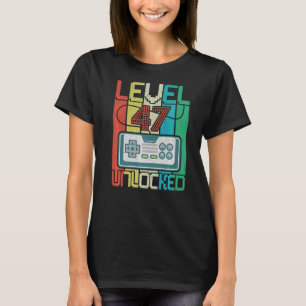 Level 47 Unlocks Videospiel 47. Geburtstag T-Shirt