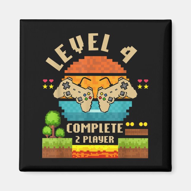 Level 4 Complete 4 Years Anniversary Video Game Gi Magnet (Vorne)