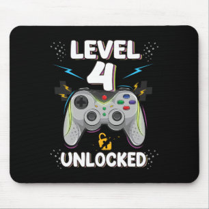 Level 4 freigeschaltet Videospiel 4. Geburtstag Ga Mousepad