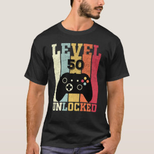 Level 50 Unlocks Videospiel 50. Geburtstag 1 T-Shirt