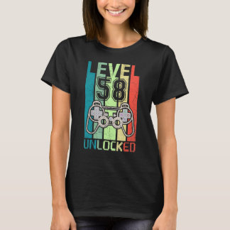 Level 58 Unlock Video Gamer 58. Geburtstags-T-Shir T-Shirt