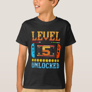 Level 5 freigeschaltet 5. Geburtstags-Shirt Videos T-Shirt