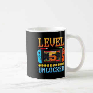 Level 5 Freigeschaltet 5. Geburtstagsshirt Videosp Kaffeetasse