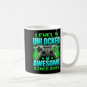 Level 5 freigeschaltet 5 Jahre alt für Jungen 5. G Kaffeetasse