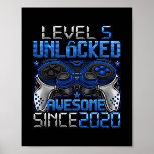 Level 5 freigeschaltet Geschenke für 5-jährige Jun Poster