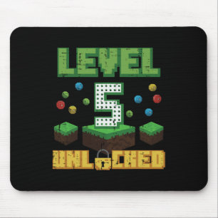 Level 5 freigeschaltet Pixel Gamer 5. Geburtstag G Mousepad