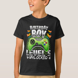 Level 5 freigeschaltet Videospiel 5. Geburtstag Ga T-Shirt