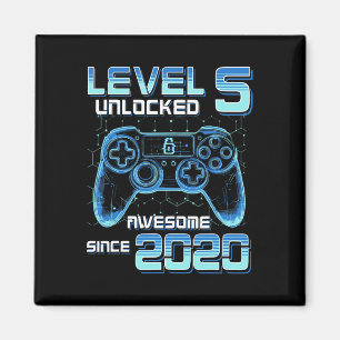 Level 5 freigeschaltet Videospielparty 6. Geburtst Magnet