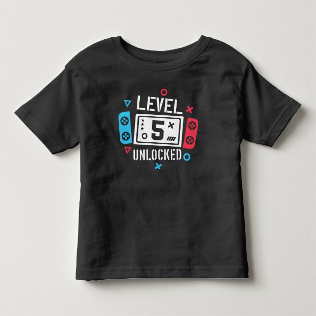 Level 5 Freigeschaltetes Shirt Gamer (Vorderseite)