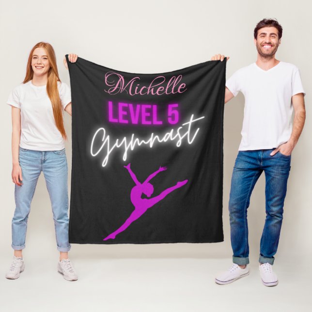 Level 5 Gymnast Personalisiert Fleece Blankon (Beispiel)
