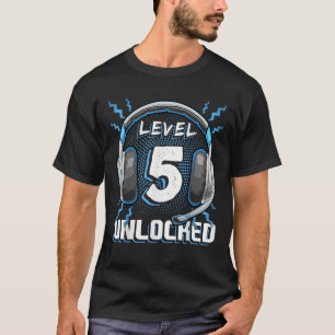 Level 5 Unlock Video Game 5 Geburtstag PC Gaming T-Shirt