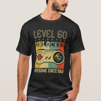 Level 60 Unlock Video Gamer 60 Jahre alt 60 Birt T-Shirt