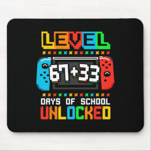 Level 67 33 Frohe 100 Tage Schule Vollendet Lustig Mousepad