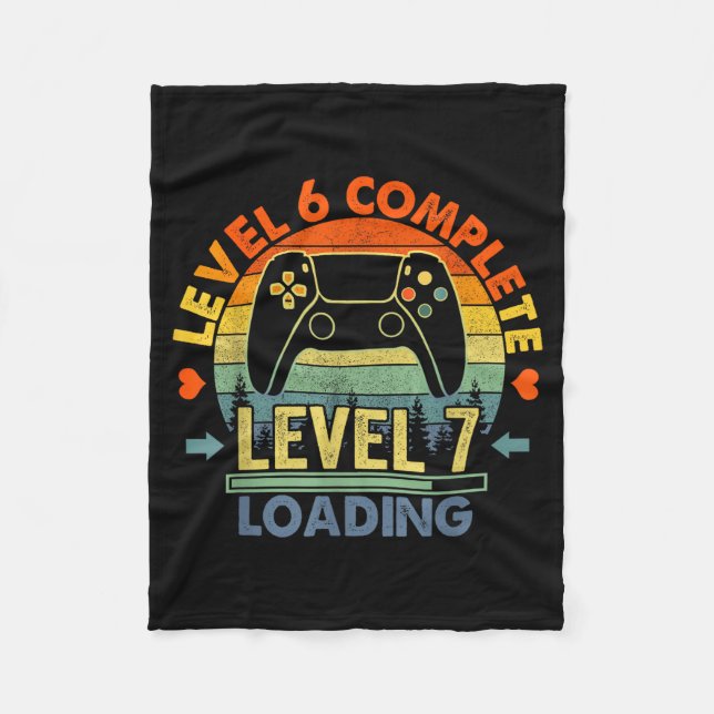 Level 6 Complete 6 Anniversary Gift 6th Wedding An Fleecedecke (Vorderseite)