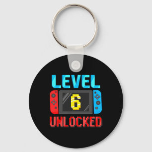 Level 6 freigeschaltet Geburtstagsvideo Gamer 6. G Schlüsselanhänger