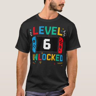 Level 6 Freigeschaltet Geburtstagsvideo Gamer 6. T-Shirt