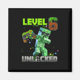 Level 6 freigeschaltet Lustiger Geburtstagsjunge P Magnet