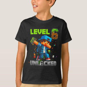 Level 6 Freigeschaltet Lustiger Geburtstagsjunge P T-Shirt