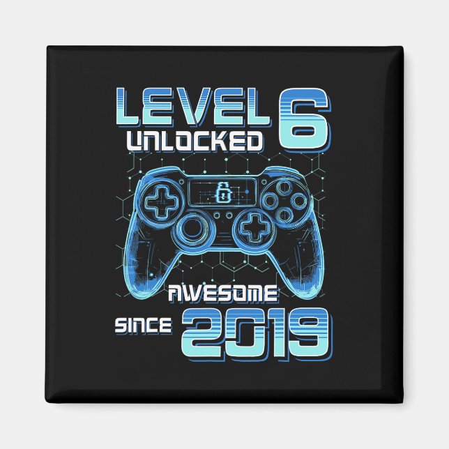 Level 6 freigeschaltet Videospiel-Party 6. Geburts Magnet (Vorne)