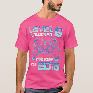 Level 6 freigeschaltet Videospielparty 6. Geburtst T-Shirt