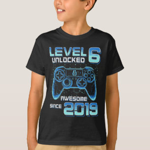 Level 6 freigeschaltet Videospielparty 6. Geburtst T-Shirt
