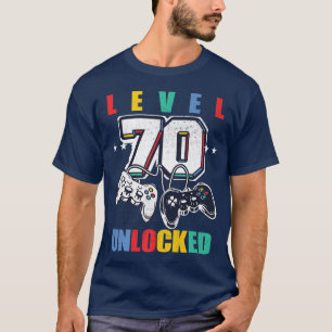 Level 70 Unlocks Videospiel 70. Geburtstag T-Shirt