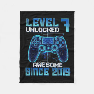 Level 7 freigeschaltet 7. Geburtstag Jungen Videos Fleecedecke
