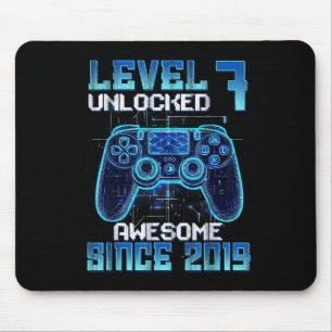 Level 7 freigeschaltet 7. Geburtstag Jungen Videos Mousepad