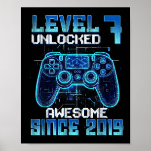 Level 7 freigeschaltet 7. Geburtstag Jungen Videos Poster