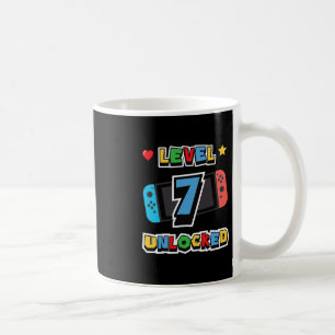 Level 7 freigeschaltet 7. Geburtstag Kinder Videos Kaffeetasse