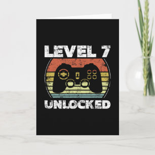 Level 7 freigeschaltet Lustiges Videospieler 7. Ge Karte