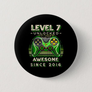 Level 7 freigeschaltet Videospiel 7. Geburtstag 7 Button