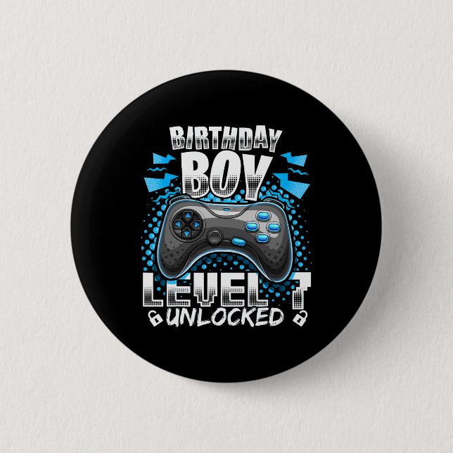 Level 7 freigeschaltet Videospiel 7. Geburtstag Ga Button (Vorderseite)